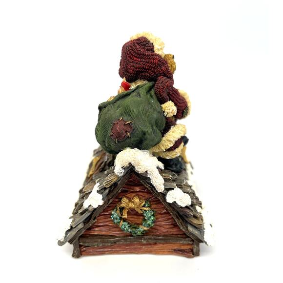 Boyds Bear Collection Klaus Jinglebear Music Box Up on the Roof Top Tested Works - Picture 5 of 10
